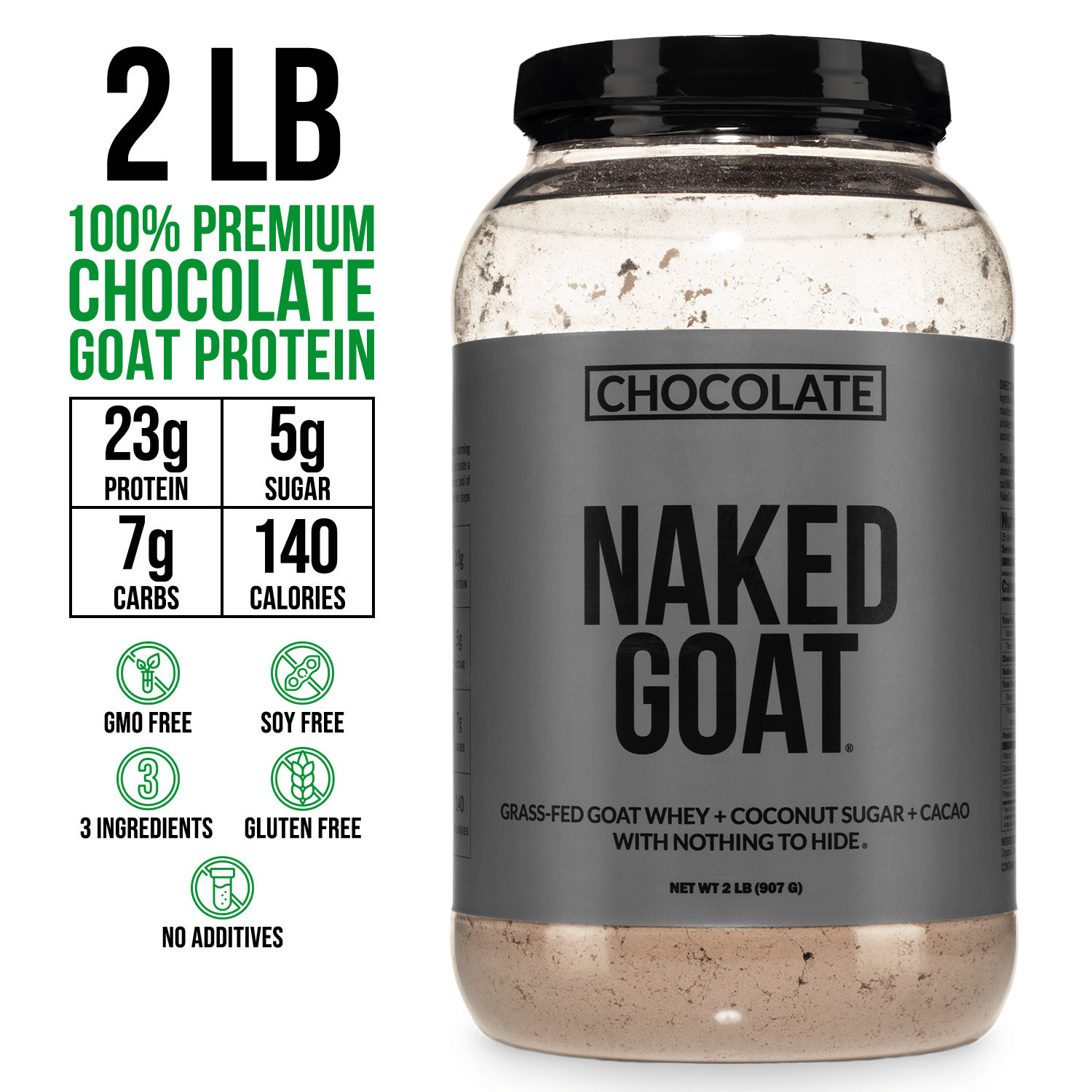 Chocolate Goat Whey Protein Powder - Chocolate
