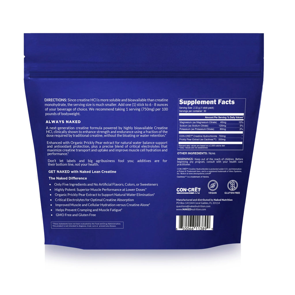 Creatine HCl Travel Packets - Stick Packs