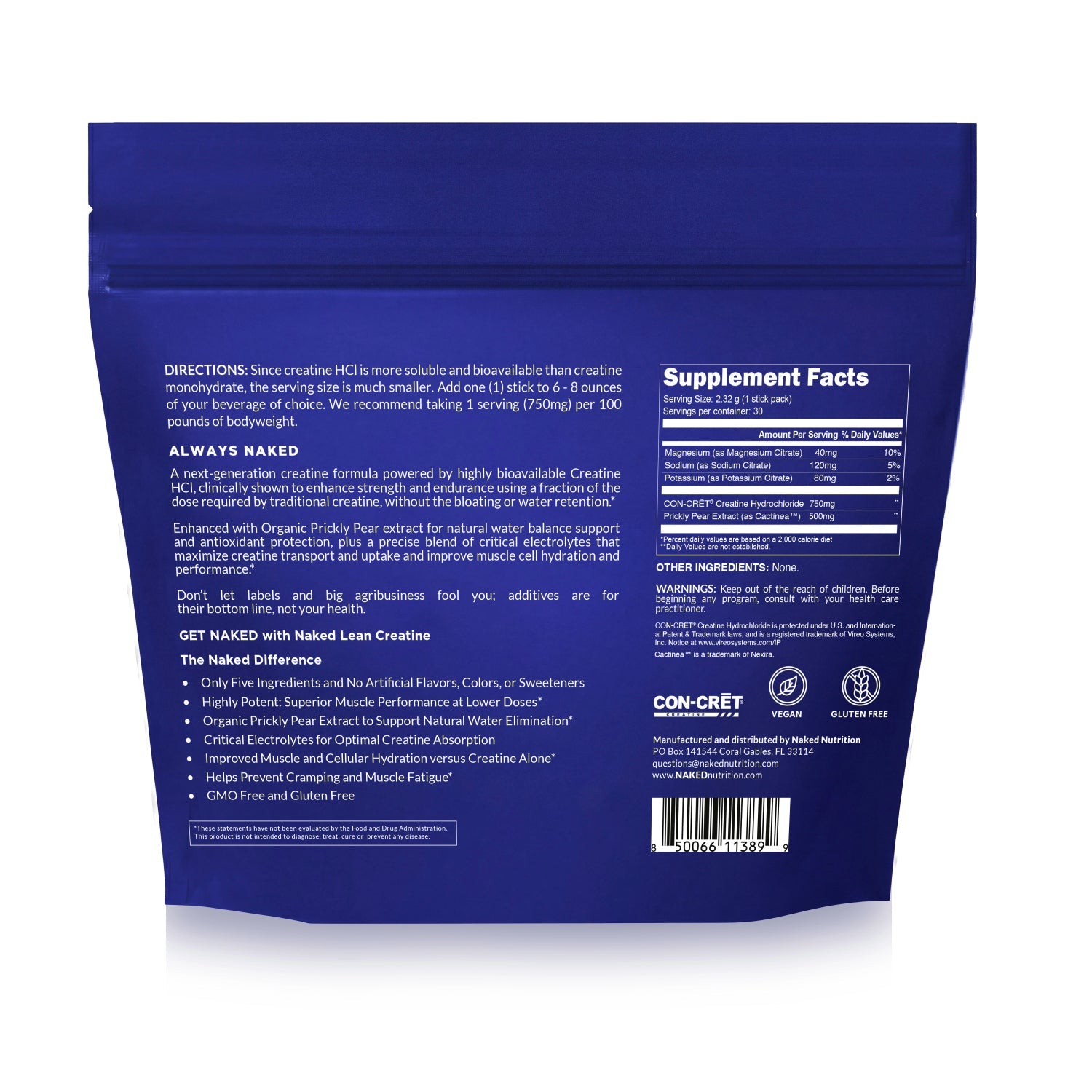 Creatine HCl Travel Packets - Stick Packs