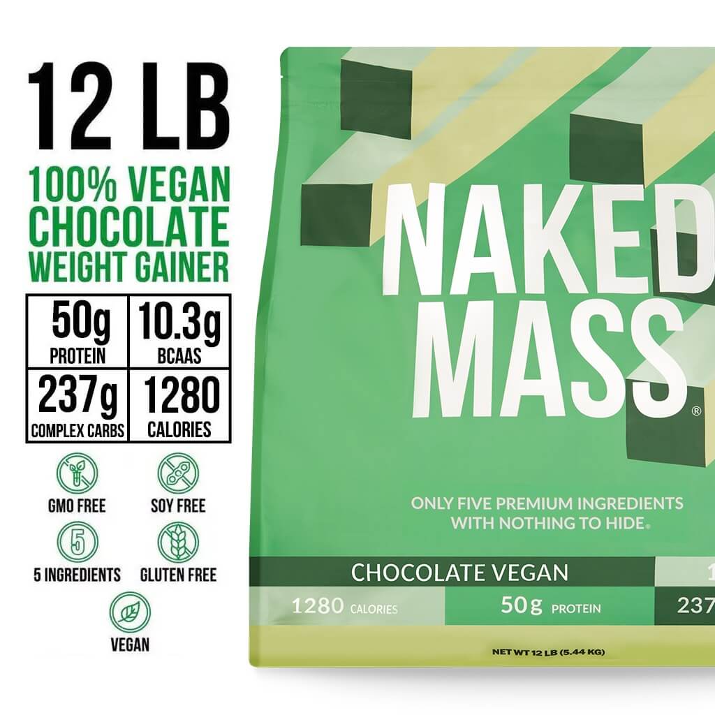 Chocolate Vegan Mass Gainer Supplement - Chocolate (Vegan) 12LB