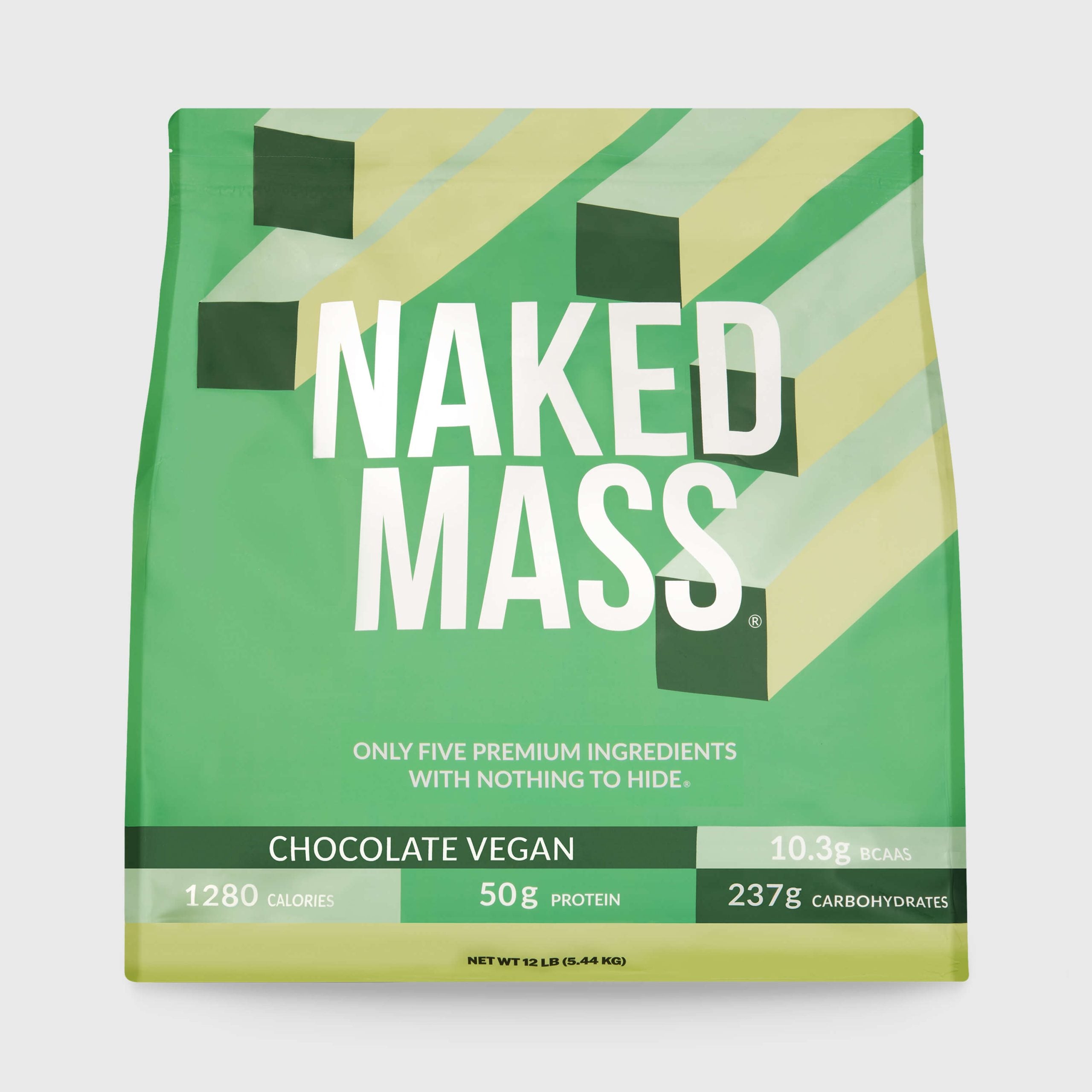 Chocolate Vegan Mass Gainer Supplement - Chocolate (Vegan) 12LB