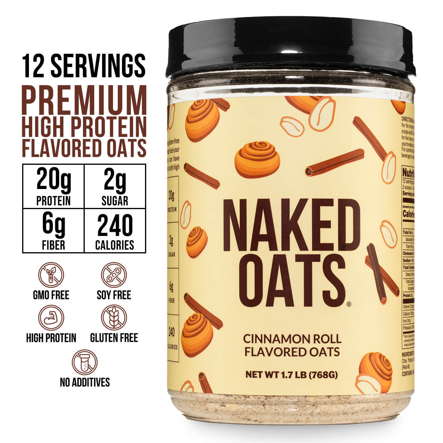 Cinnamon Roll Protein Oats - Cinnamon Roll