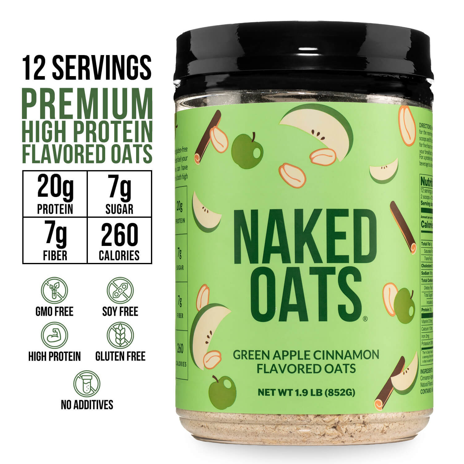Green Apple Cinnamon Protein Oats - Green Apple Cinnamon