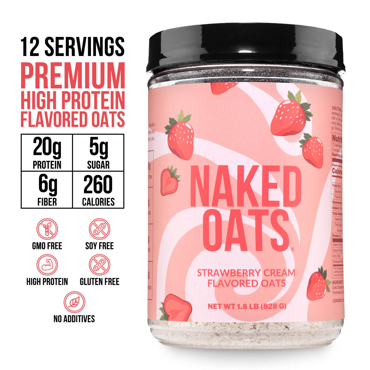 Strawberry Cream Protein Oats - Strawberry Cream