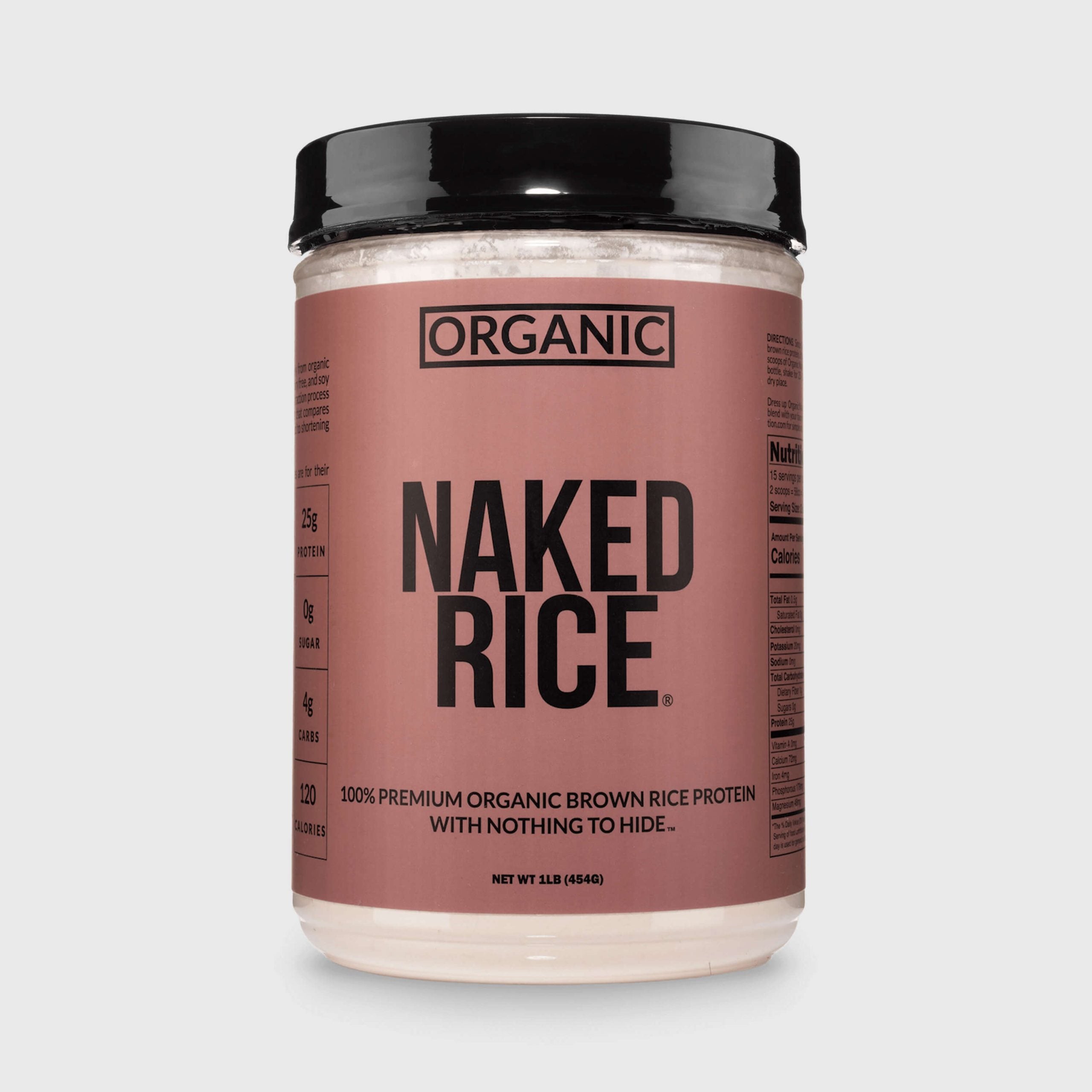 Organic Brown Rice Protein Powder 1lb - Unflavored 1LB