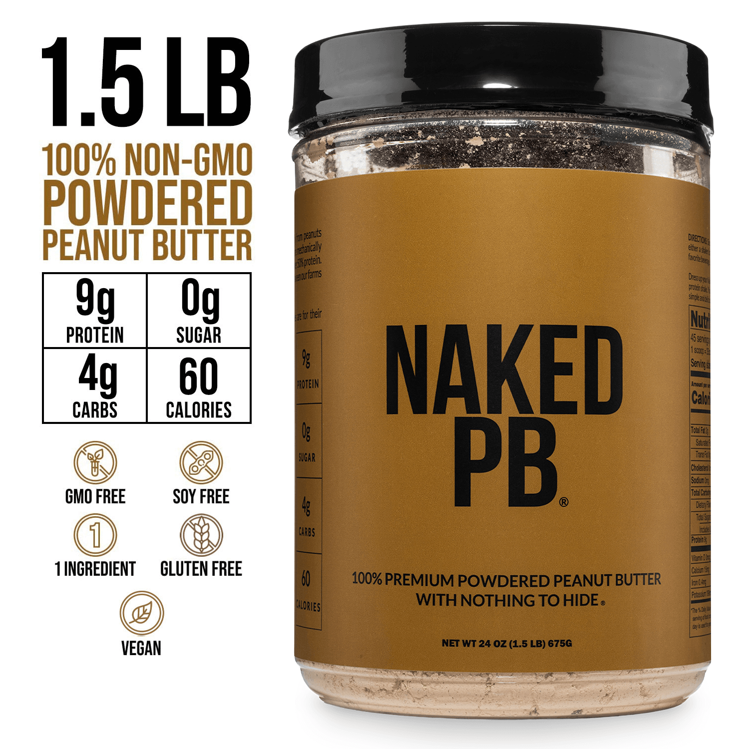 Powdered Peanut Butter - PB - 1.5 LB