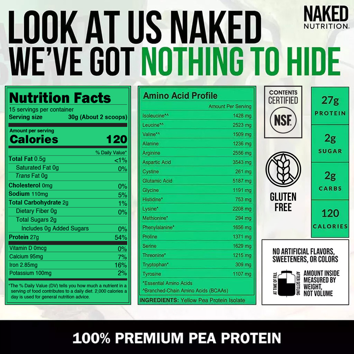 Pea Protein Powder 1lb - Unflavored