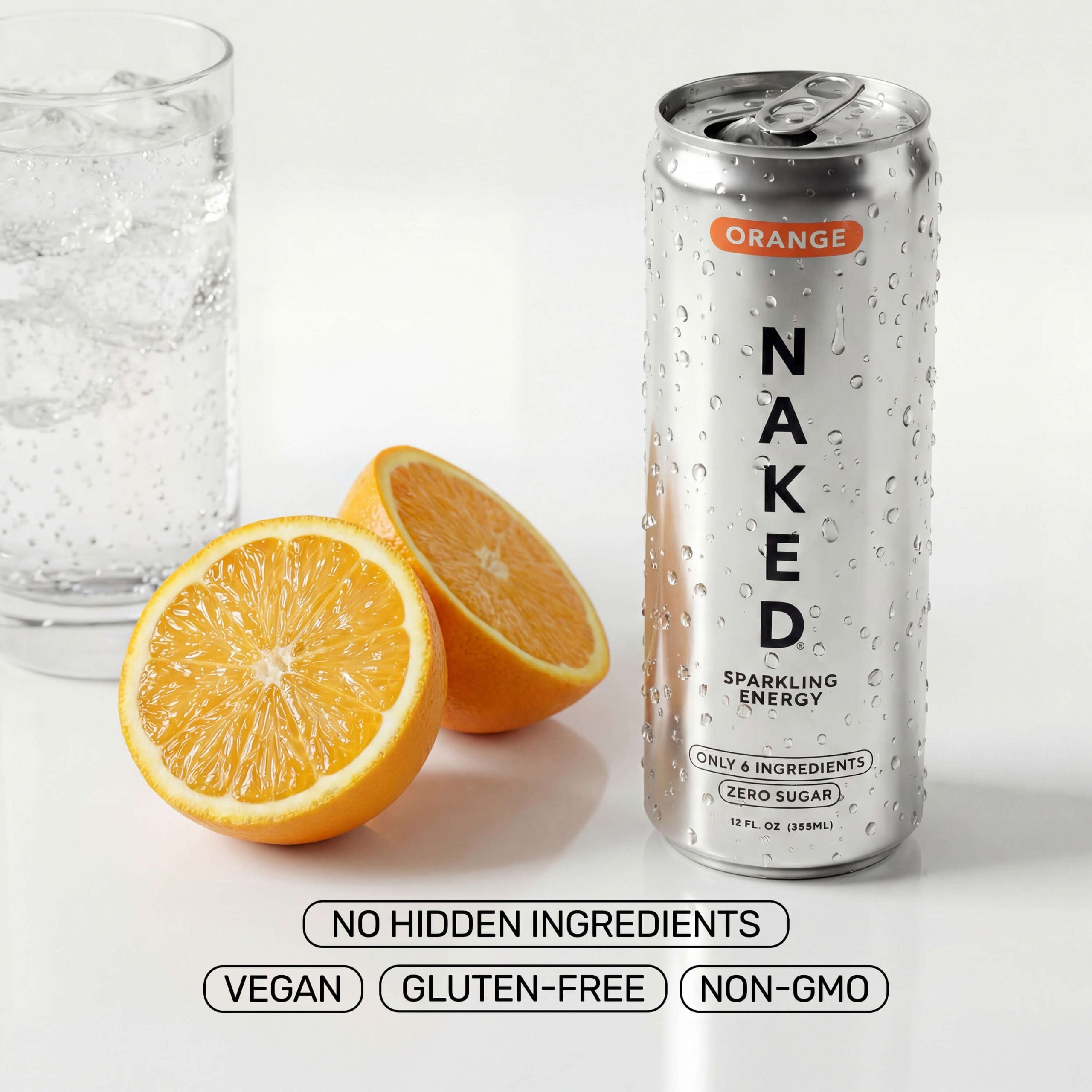 Orange Naked Sparkling Energy - Orange
