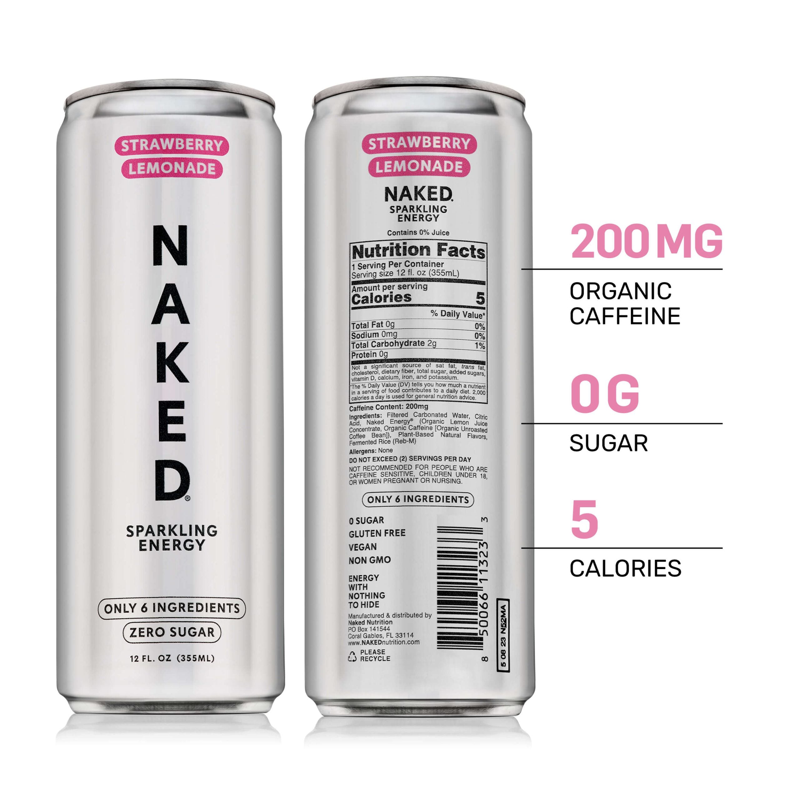 Strawberry Lemonade Naked Sparkling Energy - Strawberry Lemonade