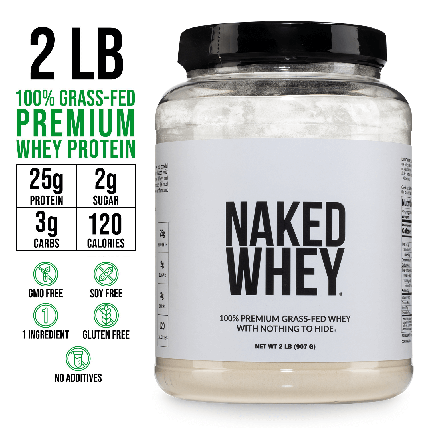 Grass Fed Whey Protein Powder - Unflavored