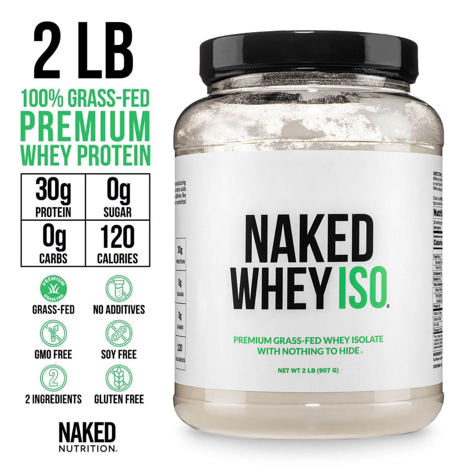 Grass Fed Whey Isolate Protein Powder - Unflavored