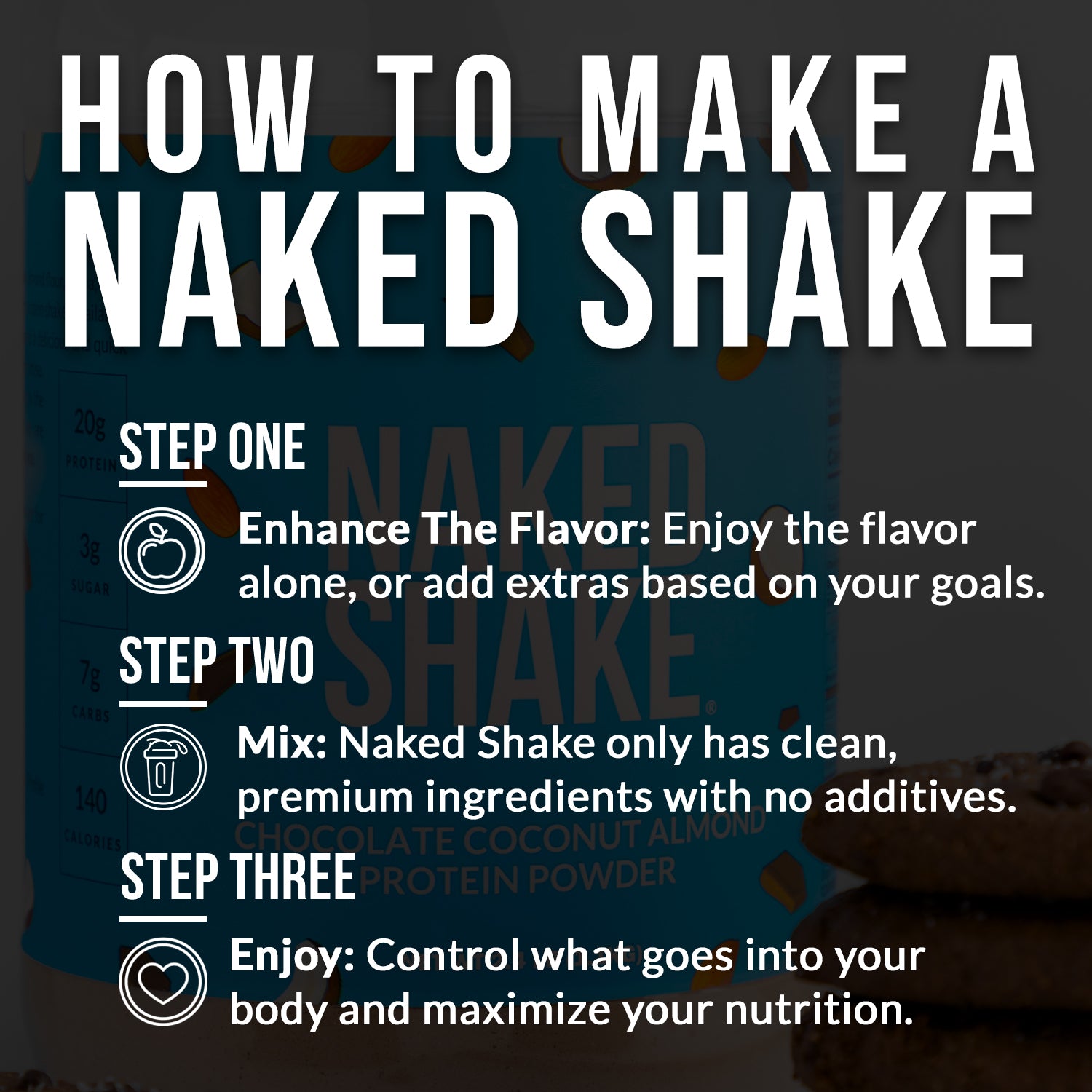 Chocolate Coconut Almond Protein Shake - Chocolate Coconut Almond