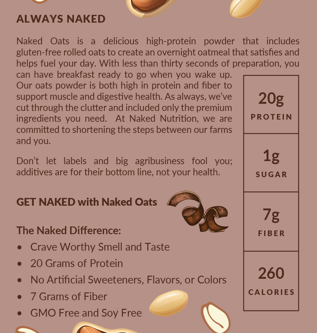 Chocolate Peanut Butter Protein Oats - Chocolate Peanut Butter