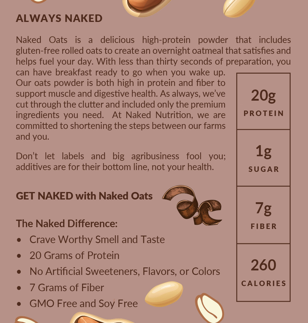 Chocolate Peanut Butter Protein Oats - Chocolate Peanut Butter