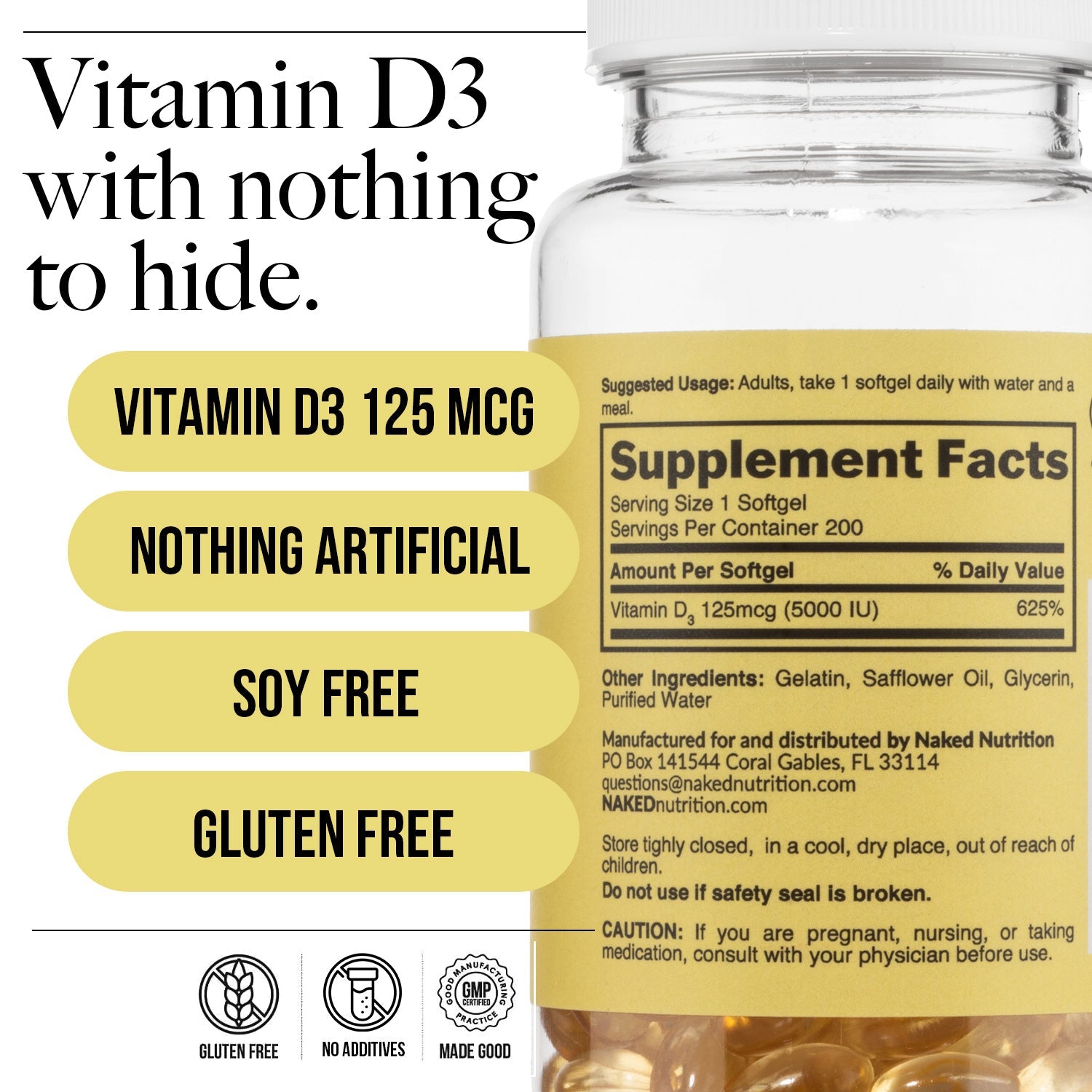 Daily Vitamin D3 Supplement - Vitamin D3