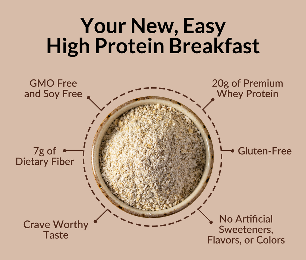 Chocolate Peanut Butter Protein Oats - Chocolate Peanut Butter
